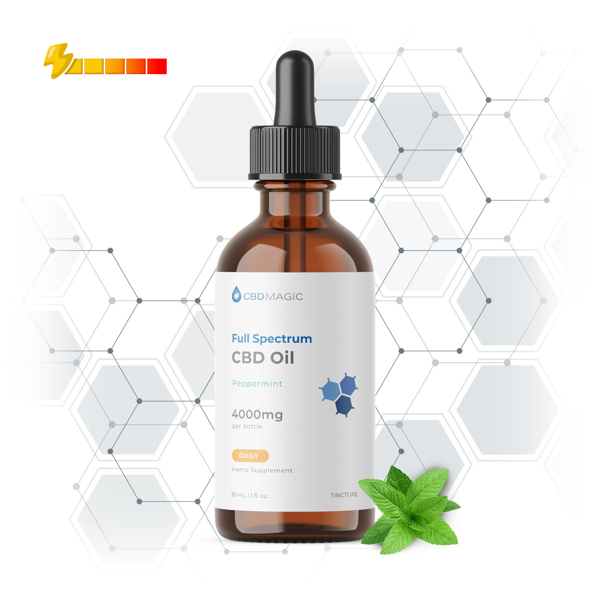 Full Spectrum CBD Oil 4000mg Peppermint Flavor